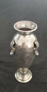 Ilias Lalaounis Greek Archaic Motif Hammered Sterling Silver 925 Vase Amphora 