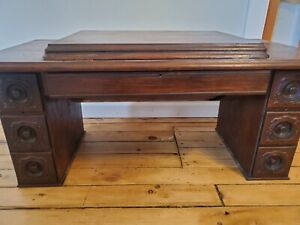Antique Singer Treadle Sewing Machine Table Top And Drawers