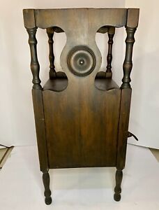 Art Deco Copper Lined Humidor Cabinet 2 Shelves Side Table Long Spindle Legs