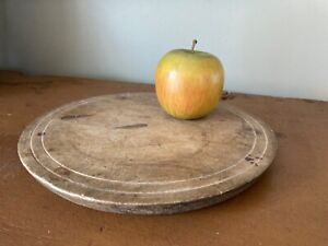 Antique Primitive Wood Cutting Board Round Bread Board 10 Simple And Sweet