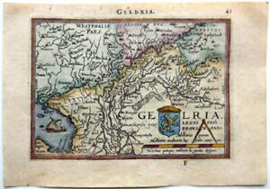 Netherlands Gelderland 1590 By Abraham Ortelius Genuine Original Engraved Map