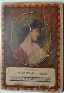 1915 Mcmanman General Merchandise Advertising Kilbourn Wi Needle Case Cookbook