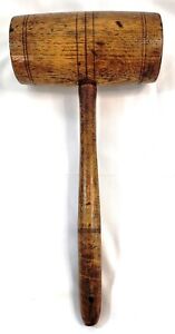 Large Antique Wood Mallet Wooden Hammer Auctioneer S Gavel
