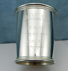 46th President Biden Solid Sterling Silver Presidential Mint Julep Cup W Mono