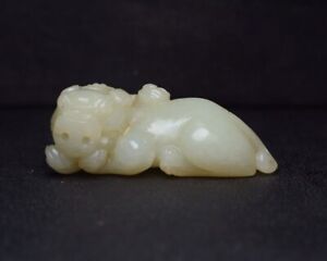 Chinese Antique Song Dynasty Hetian Ancient Jade Carved Beast Jade Pendants