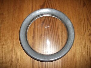 Two Vintage Portholes 1930s Fixed Aluminum Frames 8 Diameter Solid Glass
