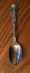 Vg Early 1900s Sterling Silver Souvenir Spoon Quebec Chateau Frontenac