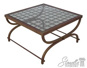 F60387ec Metal Base Glass Top Modern Design Coffee Table