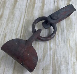 Very Old Rustic Hand Forged Primitive Loop Yolk Ox Farm Decor Red