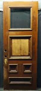 35 5 X93 5 X2 Antique Vintage Wood Wooden Entry Exterior Door Window Wavy Glass