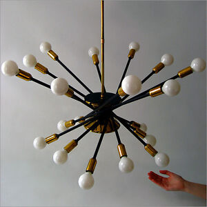 Stilnovo Mid Century Modern Design Sputnik Chandelier Pendent Lamp Eames Era