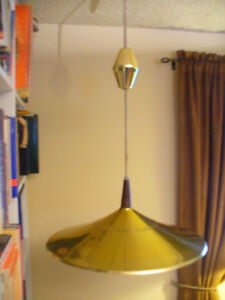Mid Century Brass Flying Saucer Lamp