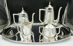 Mint German Wmf Silverplate Art Nouveau Tea And Coffee Set 5 Pieces Ca 1890