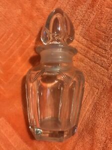 Antique Apothecary Large Clear Glass Jar Early 1900s Paneled Spice Herb Bottle