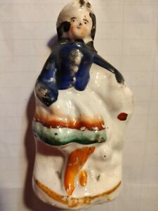 Small Staffordshire Girl Antique
