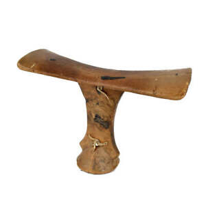 Turkana Hand Carved Wood Headrest With Strap Kenya