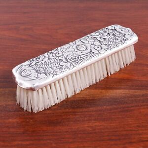 Superb Tiffany Sterling Silver Clothes Brush 8255 Florals Fern 1883 91 No Mono