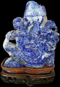 Lapis Lazuli Statue Antique Statue Urn Brush Washer Carving Figur