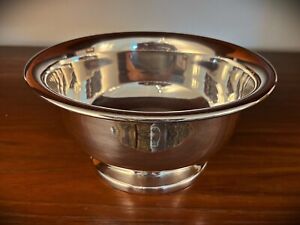 Vintage Antique Quality Epns Poole Silver Co Round Bowl 8 Diameter 5028