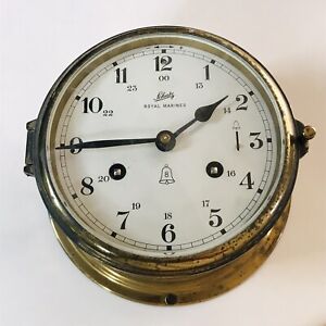Antique Brass Schatz Royal Mariner Nautical Clock No Key Alarm 7 Maritime