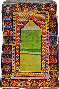 Wonderful High Quality One Of A Kind Prayer Rug Turkish Rug Antique Wall Rug