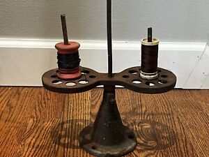 Antique Cast Iron Industrial Sewing Machine Thread Holder Vintage Bobbin Spool