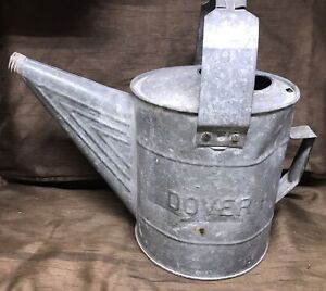 Vintage Dover Watering Can 708 Galvanized Metal Large 8 Qt