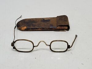 Vintage Spectacles Antique Eye Wear Early Eye Glasses Case Holder 1800 S