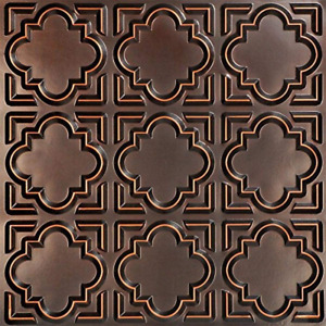 Casablanca Faux Tin Ceiling Tile Antique Copper 25 Pack