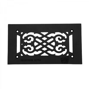 Heat Air Vent Grille Cast Aluminum Victorian Black Finish Floor Register