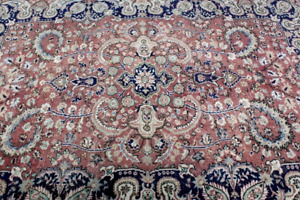 Amazing Rare 8 X6 Feet Vines Distressed Hand Knotted Rug Oriental Wool Carpet