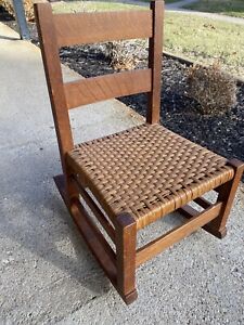 Gustav Stickley Mission Oak Arts Crafts Childs Rocker Chair