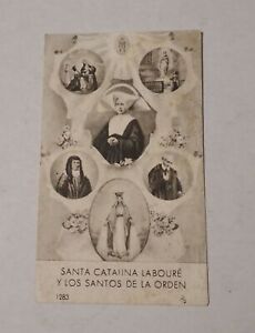 Old Religious Print Santa Catalina Laboure Holy Card