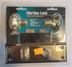 Mortise Lock Privacy Lockset Brass Door Knobs Vintage Style New