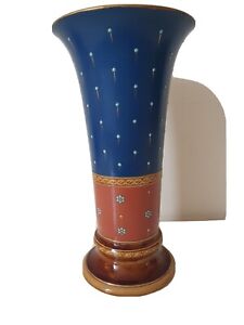 Large Villeroy Boch Mettlach Vase Fluted Design Circa 1900 27 Cm Tall