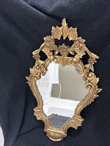 Mirror Vintage Art Legno Italy Giltwood Rococo Style Large Antiqued 30 X 18 