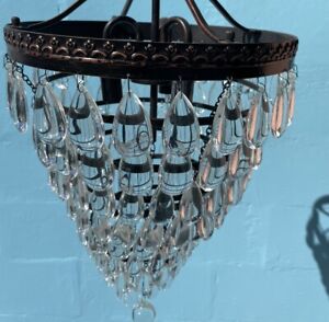 Vintage 80 70 S Modern Crystals Chandelier Lighting Ceiling Lamp Light Fixture