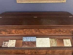 Antique Victorian Majolica Fireplace Tiles Assorted Pieces