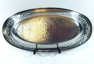 Bread Tray Vintage Silver Plate Meriden S P Co Hammered Sp Co 2333