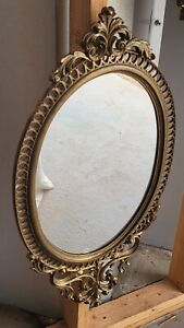 Vintage Burwood Wall Mirror 32 X 16 Hollywood Regency Gold Mcm