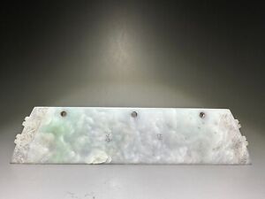 Chinese Shang Dy Old Jade Carved 3 Hole Sword With Word Bai Jian L 26 3 Cm