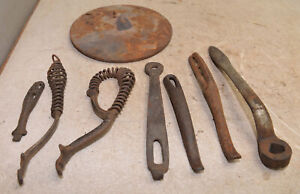 Antique Stove Parts Alaska More Lid Lifters Handle Plate Collectible Tool Lot