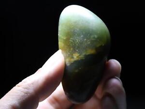 Ancient Culture Natural Hetian Old Jade Raw Stone Amulet Necklace Pendant W 65g
