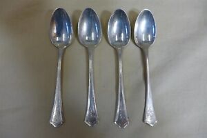 4 Antique Wallace Washington Sterling Silver 4 1 4 Demitasse Spoons W Mono