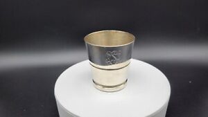 Rare Vintage Sterling Silver Shot Glass With 1976 Eisenhower Silver Dollar 64g