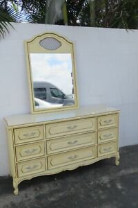 Henry Link French Shabby Chic Painted Dresser Bathroom Vanity With Mirror 2817