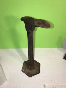 Antique Cast Iron Shoe Anvil Cobbler Repair Stand Form Rustic Display 14 Tall