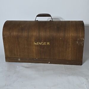Antique Singer Sewing Machine Bentwood Travel Case Top Cover Wood Old Lid Only