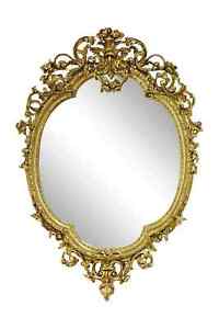 Monumental Gilded French Louis Xv Mantle Buffet Wall Mirror Circa 1920