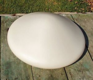 Vintage Large Ufo Flying Saucer Shade Fixture Lamp White Glass Stunning